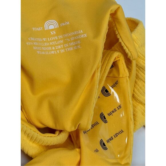 Free People x Toast Swim Sunset Signature Cut Out Ribbed Swimsuit XS - Picture 13 of 14